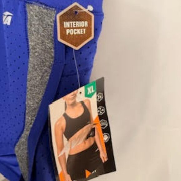 Avia Running Shorts Blue Gray Size XL Lined Perforated NWT - Picture 5 of 6